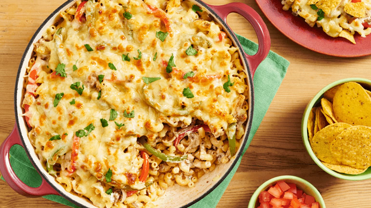 Beefy Fajita Mac and Cheese